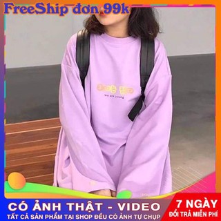 ÁO SWEATER NỮ THUN TÍM WE ARE YOUNG
