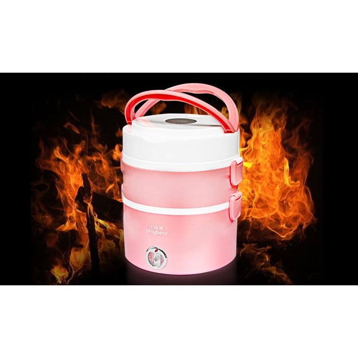 Hộp cơm playbear 3 tầng nấu và tự ngắt | BigBuy360 - bigbuy360.vn