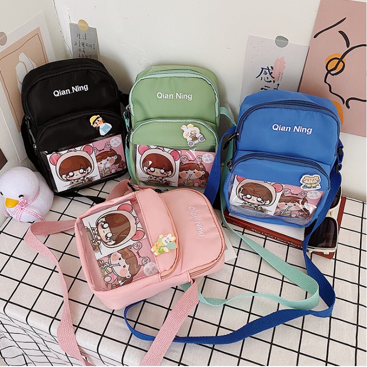 Túi chéo đeo vai nữ cute ngăn trong suốt đựng điện thoại đi chơi chụp ảnh xinh chống nước tiện lợi giá rẻ