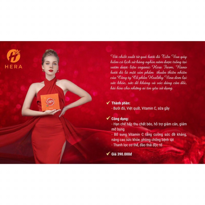 (Chính Hãng) Nano Bưởi Đỏ HERA Giữ Dáng Đẹp Da Tăng Cường miễn Dịch Chăm Sóc Sức Khoẻ Toàn Diện | BigBuy360 - bigbuy360.vn