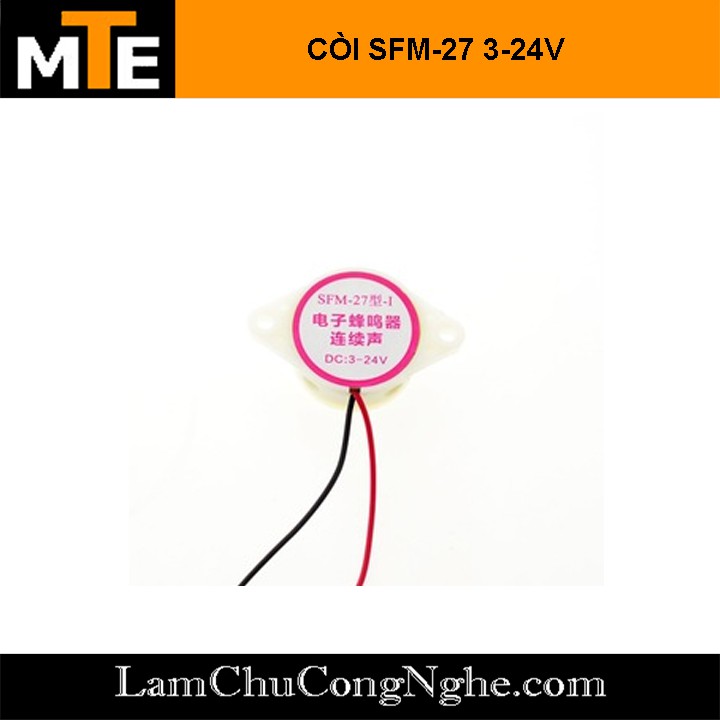 Còi báo âm thanh SFM-27 (điện áp 3-24VDC)