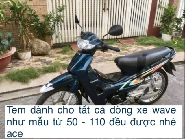 Tem wave 110 crom đỏ đen vàng