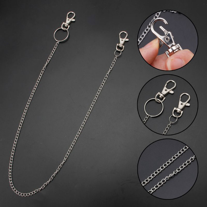 ARIN Long Wallet Chain Leash Pant Jean Keychain Ring Clip Men's Hip Hop Jewelry
