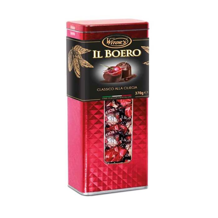 Socola rượu Cherry IL Boero Witor's hộp thiếc 370g