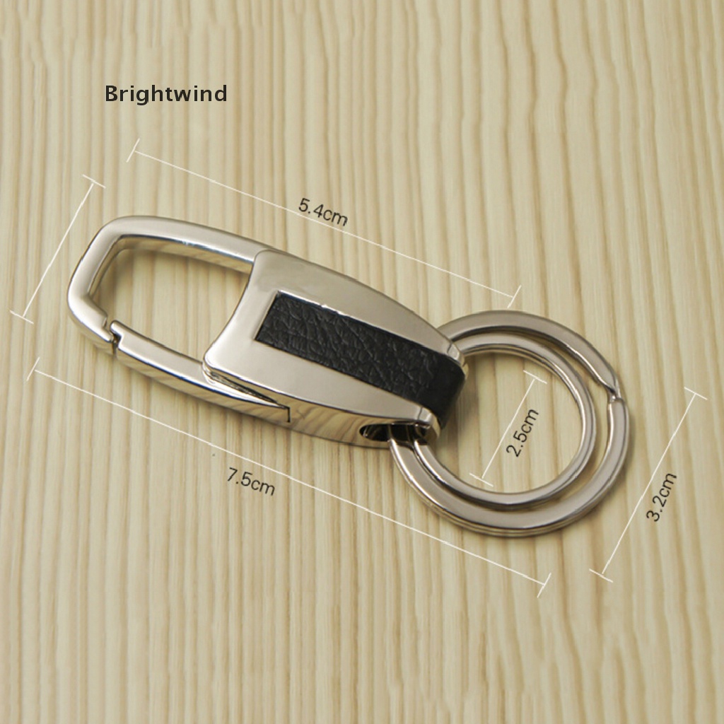 [Brightwind] Men Leather Key Chain Metal Car Key Ring Key Holder Gift Personalized Chains Hot Sell