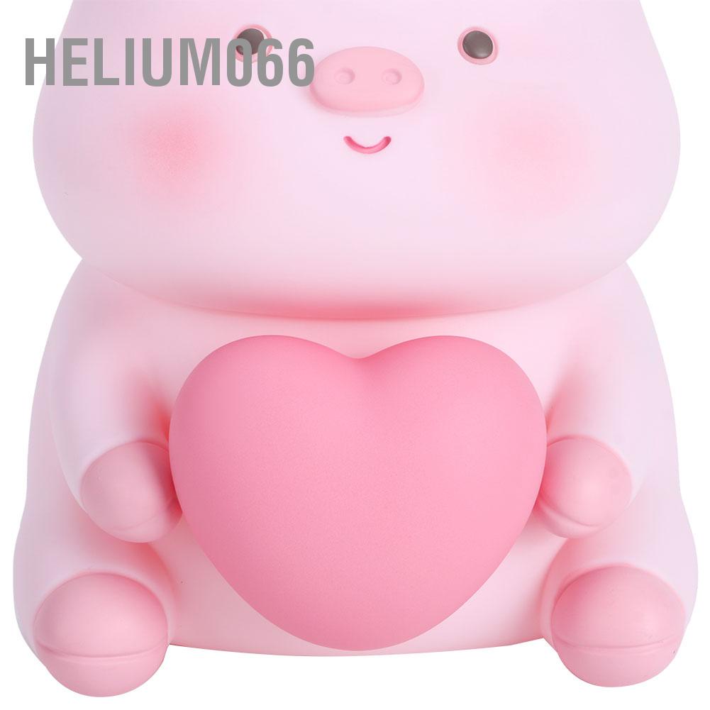 Heo đất tiết kiệm hình dáng chú heo hoạt hình có đèn ngủ dễ thương làm quà tặng cho bé/ trang trí nhà cửa