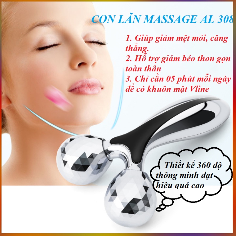Con lăn Massage Mặt Vline AL-308 Giúp Thon Gọn Mặt Và Toàn Thân