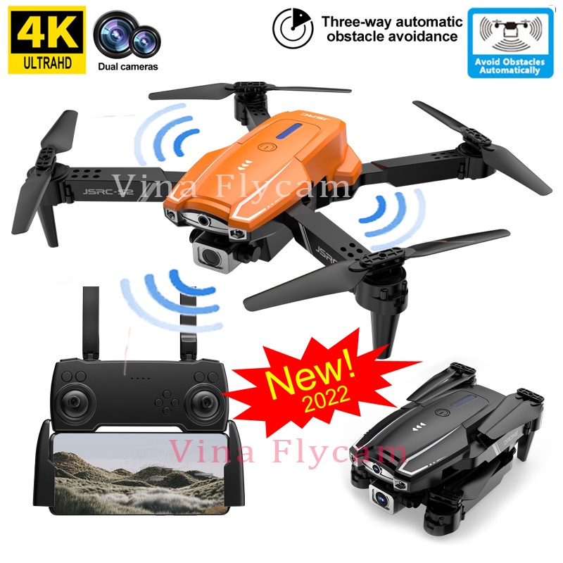 Flycam giá rẻ JSRC-S2 - [Hot 2022] Cảm biến vật cản - Camera 4K,Kết nối wifi,Truyền hình ảnh qua điện thoại + Tặng túi