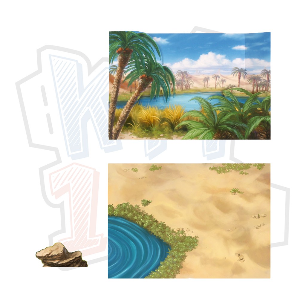 Mô hình giấy Phông nền Đảo và Sa mạc