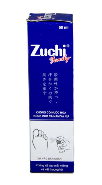 Zuchi family xịt khử mùi hôi chân và giày 50ml