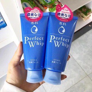 [Có bill] Sữa rửa mặt tạo bọt Senka Perfect Whip 120g Nhật Bản - Dưỡng ẩm, sạch sâu, dịu nhẹ, trắng mịn