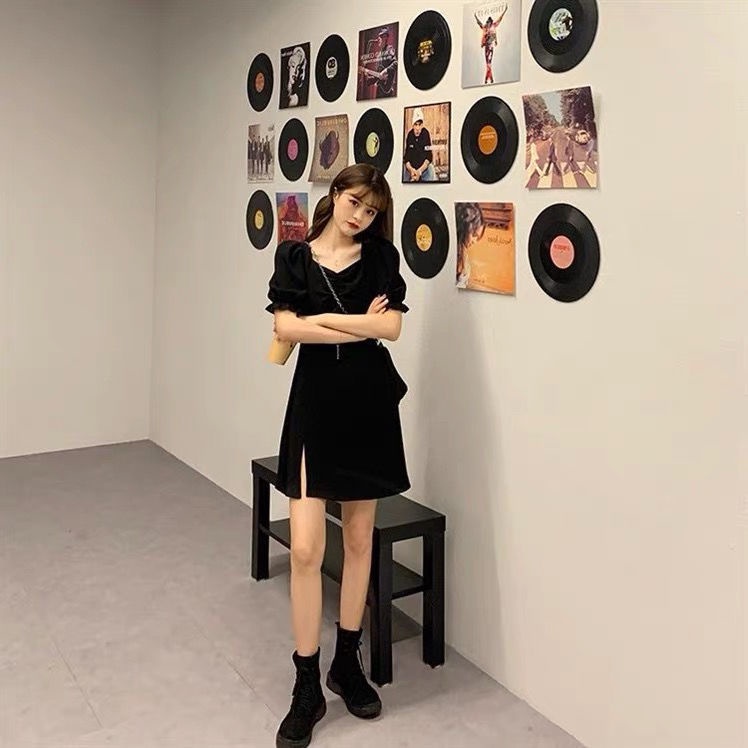 Đầm Nữ Dài Tay Cổ Tròn Dáng Ôm Thời Trang Hàn