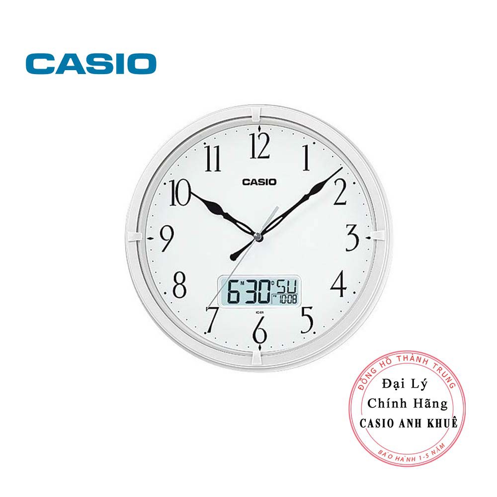 Đồng hồ treo tường Casio IC-01-7DF màu trắng ngọc