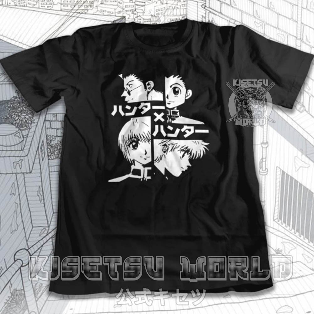 Áo phông HUNTER X HUNTER ALL TEAM HXH Baju Karakter Jepang x 6126 Kisetsu Tshirt