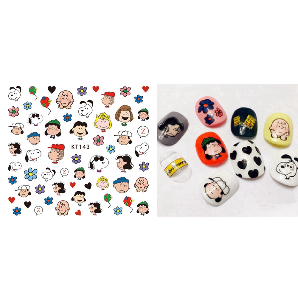 Sticker hoạt hình Kawaii 3D trang trí móng dễ thương cho bé