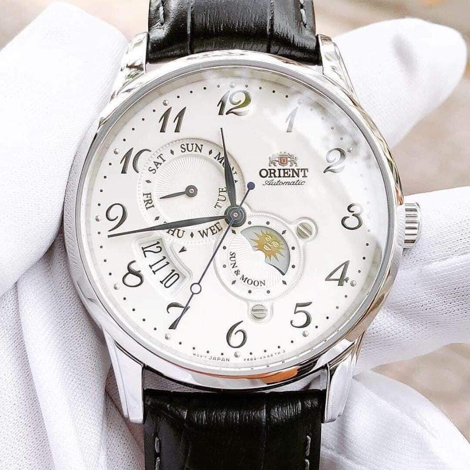 Đồng hồ nam Orient Sun Moon Gen 3 RA-AK0003S10B - Máy Automatic - Kính Sapphire - Dây da