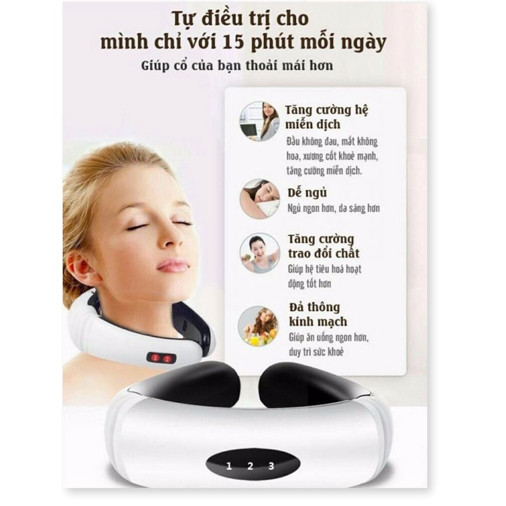 Máy Massage Xung Điện Neck KL-5830Free Ship Cảm ứng xung điện 3D, Giúp nhức mỏi cổ, vai, gáy tuyệt đối.