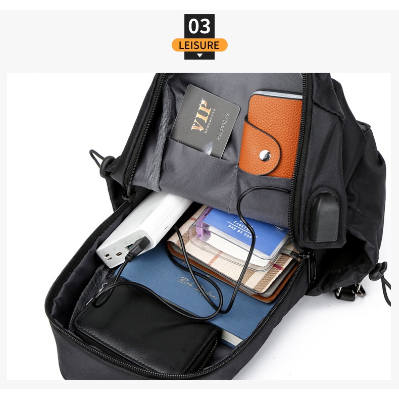 Túi Đeo Chéo Nam Thể Thao Chống Nước, Túi Chéo Nam Một Quai Đeo Vai Khóa Phản Quang Dru BL033