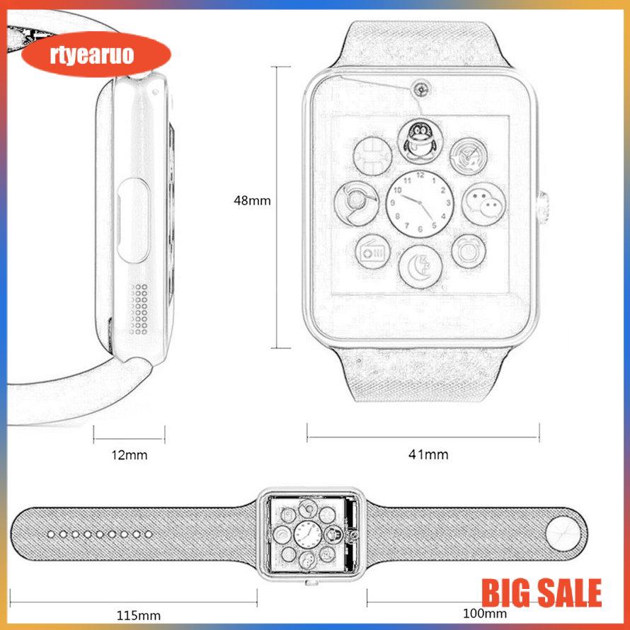 【199k0207】GT08 Smart Watch With Camera Function Wristband Man Woman Wristwatch