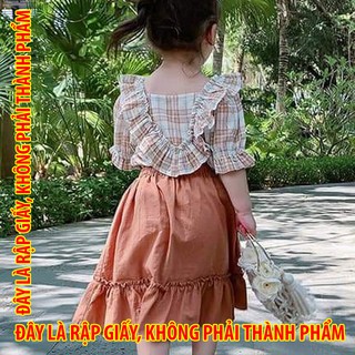 Rập giấy 30020 - Bộ Áo bèo + Chân váy bèo