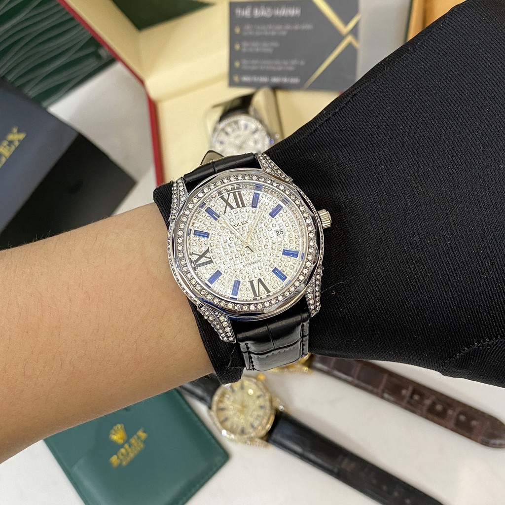 [Fullboxx 1:1] Đồng hồ nam Rolex đính đá  full diamond dây da - bảo hành 12 tháng SHOP133 | BigBuy360 - bigbuy360.vn