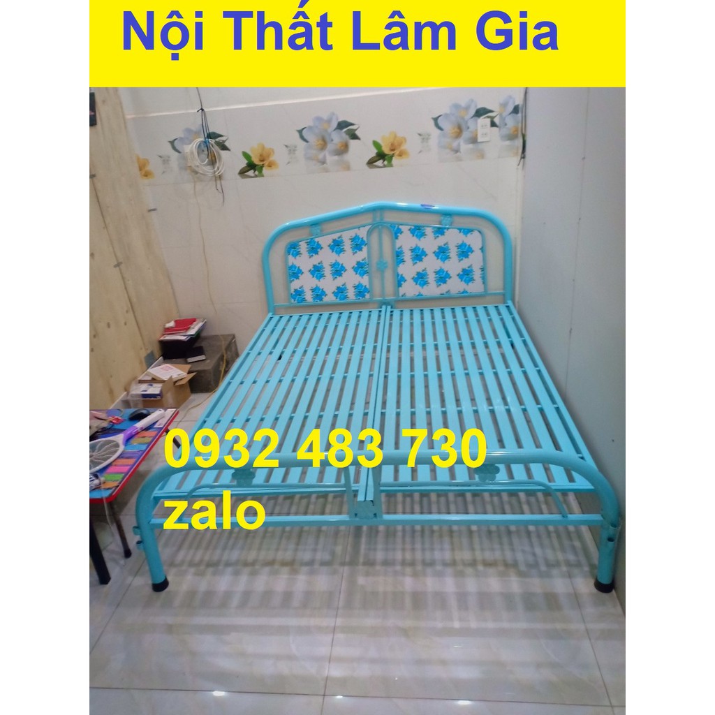 giường sắt giá rẻ ngang 1m4, GSDP14