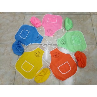 combo 10 tạp dề + mũ giá rẻ, đẹp cho các bé mầm non