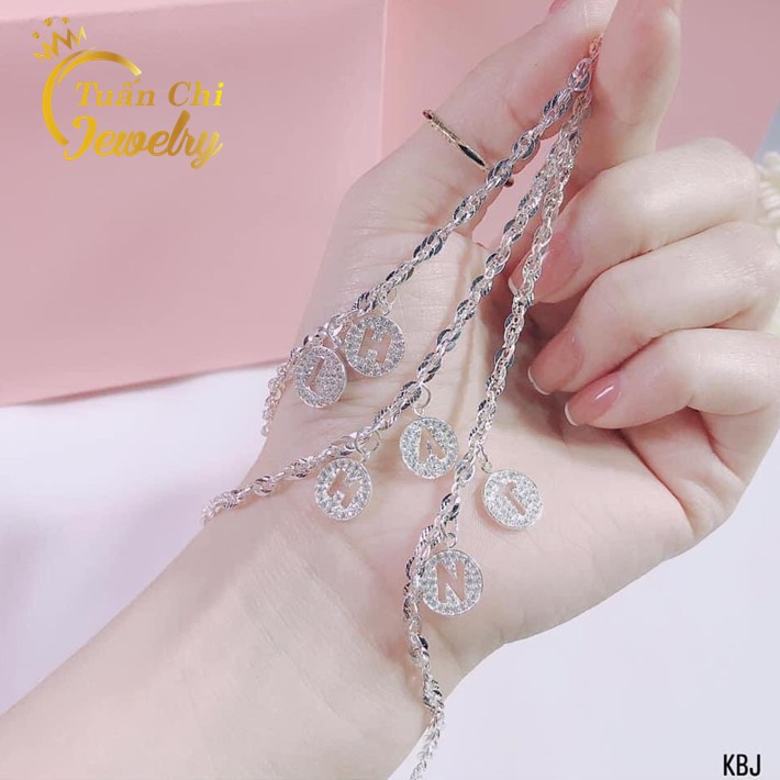 Lắc Tay Bạc [BẠC TA] Vòng Tay Nữ Bạc Kiểu Dáng Cách Điệu Mix Chữ Theo Yêu Cầu, Quà Tặng Ý Nghĩa