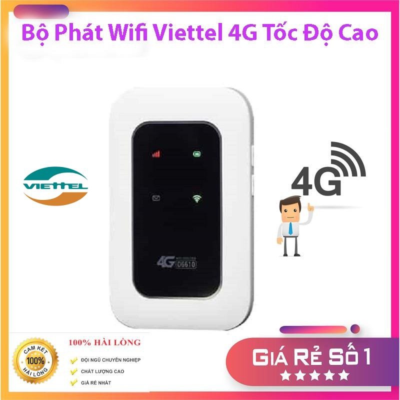 Bộ phát wifi 4G - Cục wifi mini 4G - Thiết bị phát wifi di động D6610 - Hàng chính hãng Viettel
