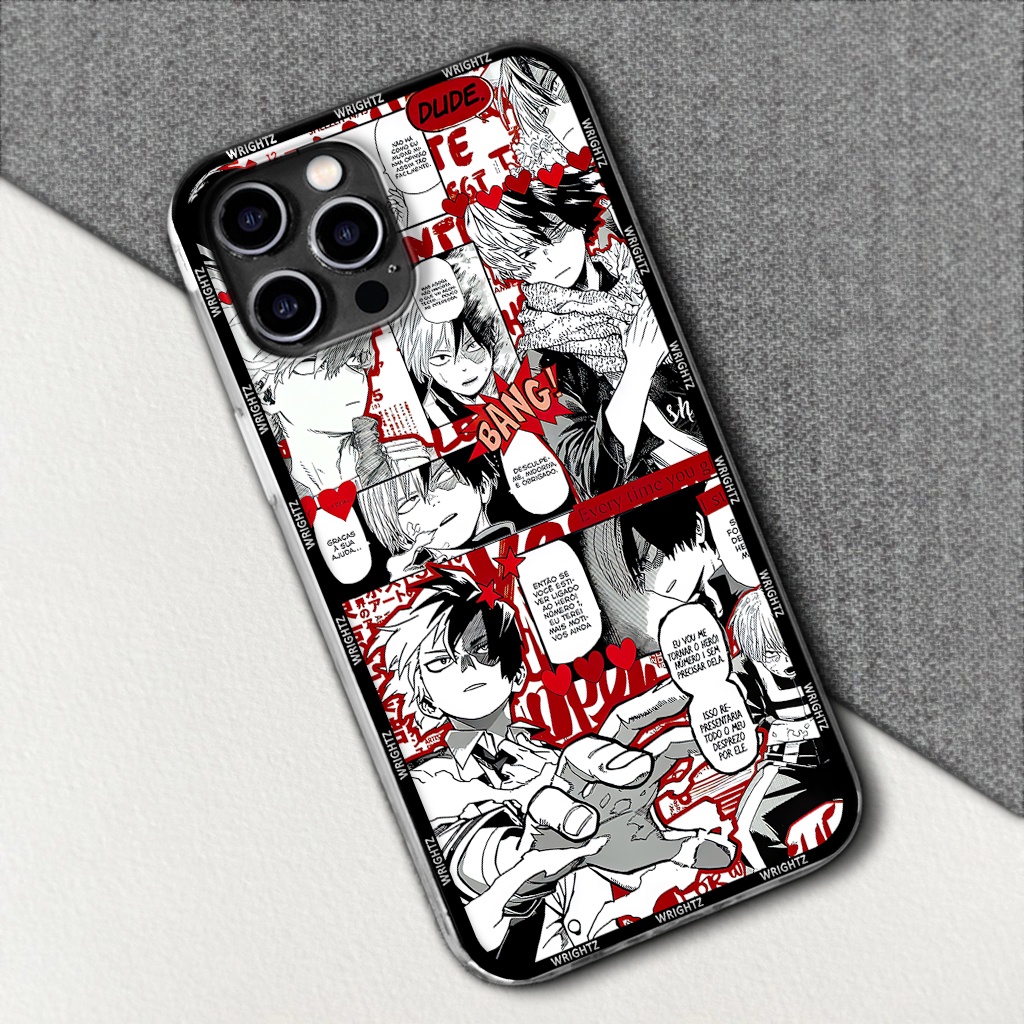 Ốp lưng iphone anime My Hero Academia Shoto Todoroki Học viện siêu anh hùng phụ kiện điện thoại thời trang