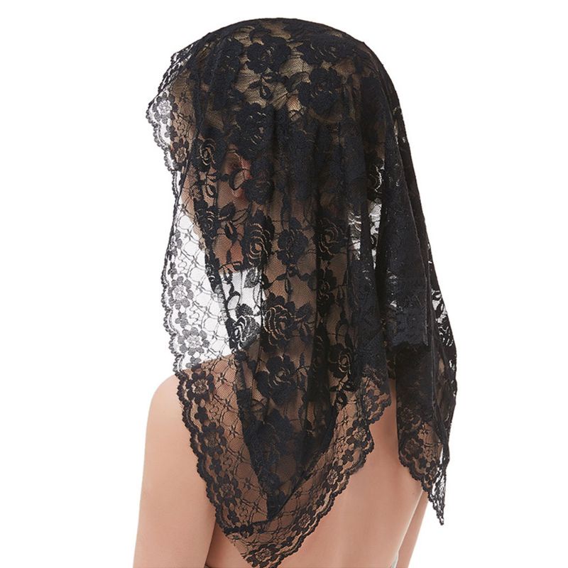 Mạng Che Mặt Một Lớp Bằng Vải Jacquard Ren Hoa Tinh Tế Kích Thước 95x55CM Dành Cho Bạn Nữ Trong Tiệc Cưới