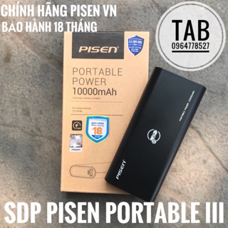 Sạc dự phòng 10000mah pisen portable power iii