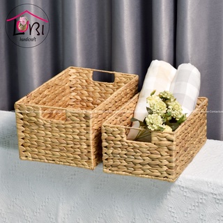 [Lubi Home] - Sọt đựng đồ lục bình hình chữ nhật bộ 3 - set basic