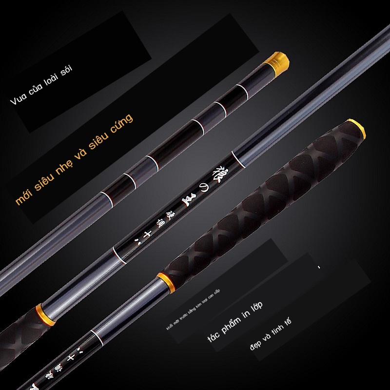 câu cá biển ngoài trời℡✤✤Cần câu Wolf King Cần câu cầm tay 4,5m 5,4m 6,3m 7,2m Cần câu siêu nhẹ Carbon Đài Loan siêu cứ