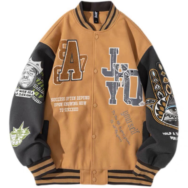 Áo Khoác Bomber Nam Nữ Thời Trang Phối Họa Tiết Siêu Đẳng Cấp Phong Cách Thời Thượng Đỉnh Của Đỉnh MS3