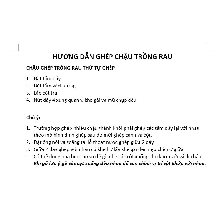 (Tổng Kho Gia Dụng) (Rẻ vô địch)Chậu trồng rau  lắp ghép loại 2 ngăn  thông minh 100x50x23 (gia dụng giá rẻ)