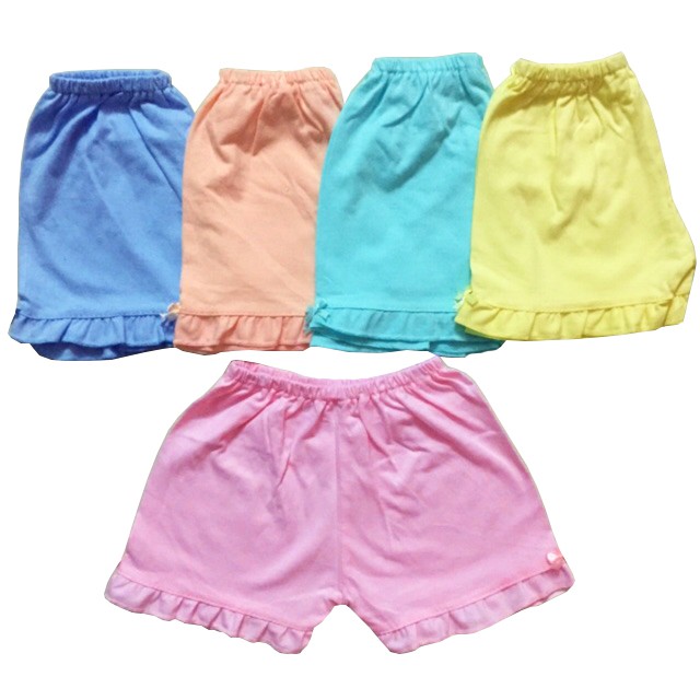 Combo 5 Quần Đùi Cho Bé Sơ Sinh Chất Cotton Mát, Quần Ngắn Cho Bé Gái Chuẩn Đẹp 5-25kg_Mã Hihi