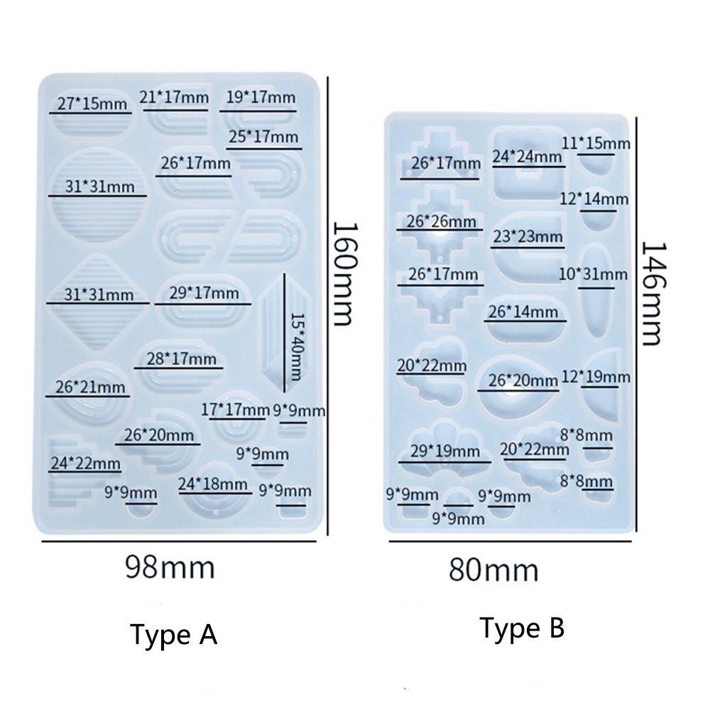 SUENIN Khuôn Silicone Làm Bông Tai Epoxy UV Hình Học
