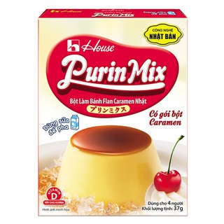 E - Bột Bánh Flan Purin Mix Vị Caramen Hộp 53G