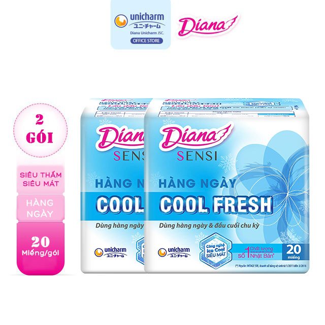 [BVS] Băng vệ sinh Sensi Hàng ngày Cool Fresh 8/20/40 miếng