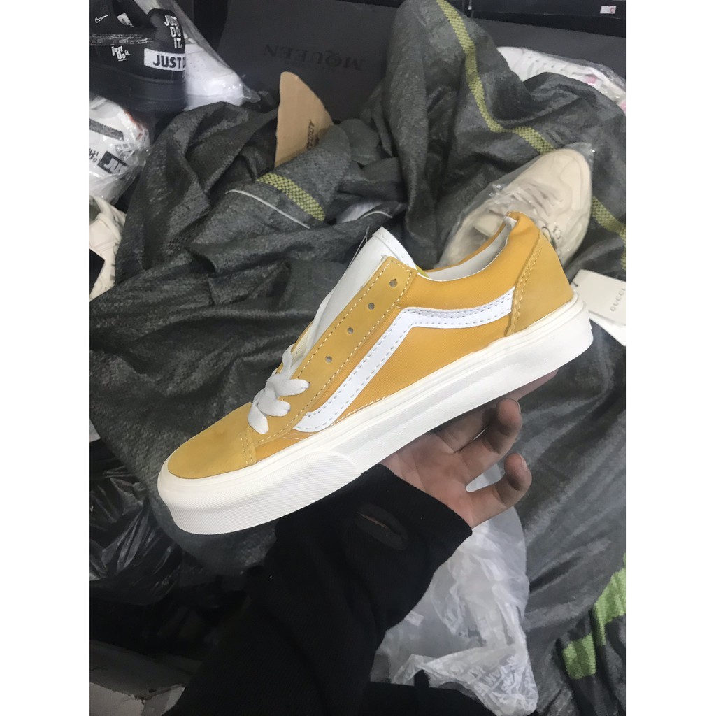 &gt;ẢNH THẬT-HÀNG THẬT&lt; Giày sneaker V Old skool sunflower vàng nỉ nam nữ