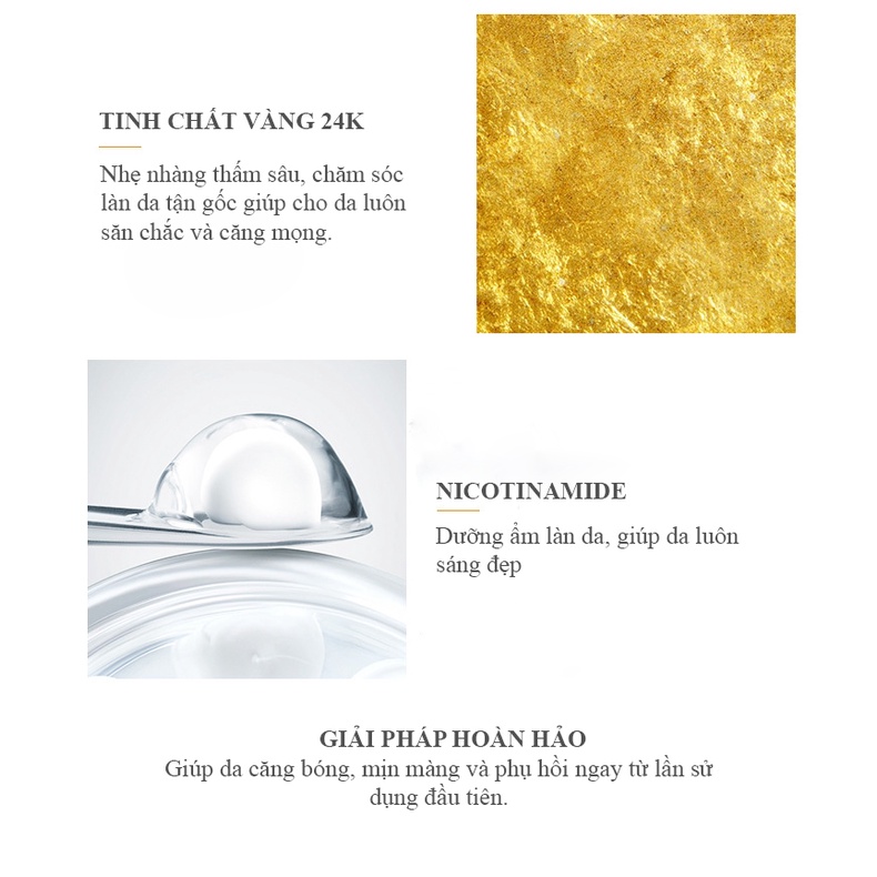 Toner Nước cân bằng tinh chất Gold 24K VENZEN chai 300ml nội địa Trung