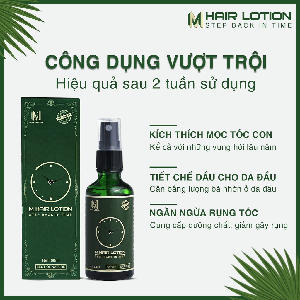 [Combo 4 Sản Phẩm] Tinh Dầu Mọc Tóc M Hair Lotion | Ngăn Rụng Tóc | Không Dùng Với Tinh Dầu Bưởi Để Có Hiệu Quả Tốt Nhất