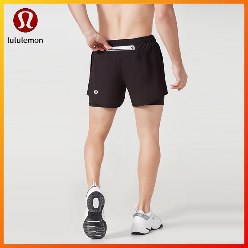 Lululemon Quần Đùi Thể Thao Có Túi Lưng Dây Rút Dành Cho Nam 22001