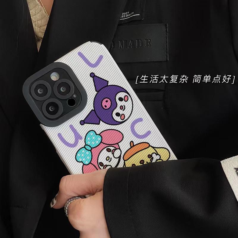 SANRIO Ốp Da Hình Hoạt Hình Dành Cho iphone 13 Pro Max i13 13pro 11 Pro Max i11 X XR Xs Max 7plus 8plus 12Pro 12 Pro Max