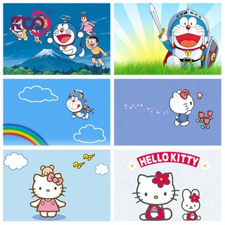 Bộ Tranh Đính Đá 5D Tự Làm Hình Doraemon Hello Kitty Hoạt Hình Trang Trí Nhà Cửa
