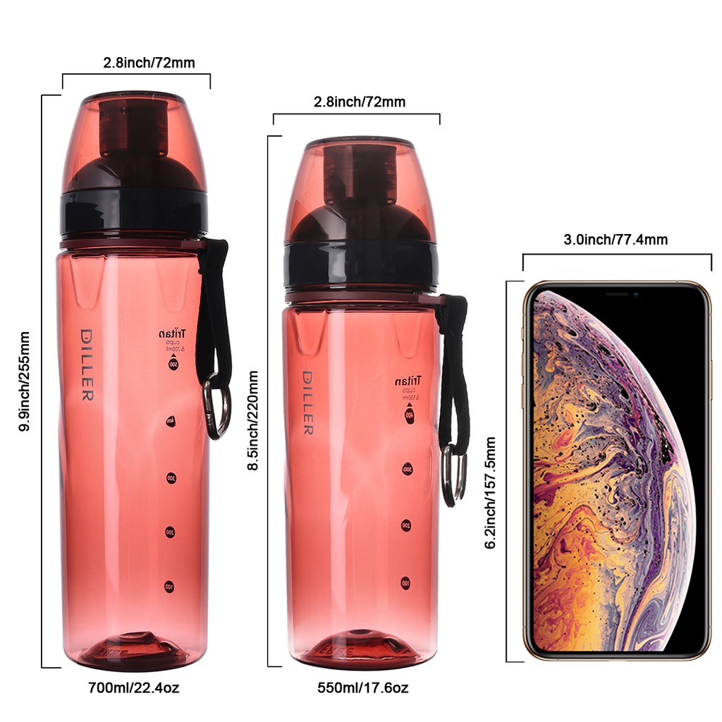 Bình Nước Thể Thao 550ml 700ml 550ml / 700ml D29 Chống Rò Rỉ Tiện Dụng