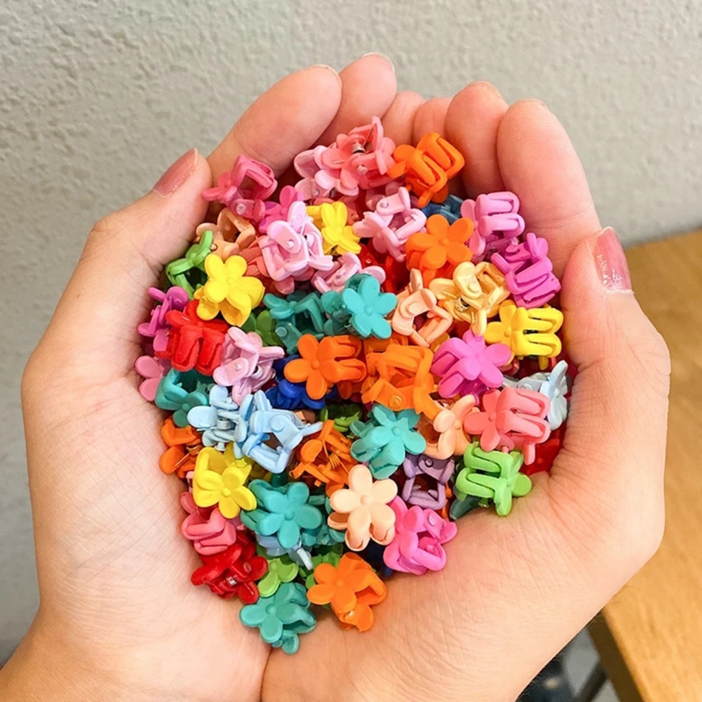 Set 50 Kẹp Tóc Càng Cua Mini Nhiều Màu Cho Bé Gái