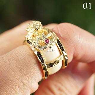 [FLASHSALE] Nhẫn Nam Cao Cấp Đầu Rồng Mạ Vàng 18K