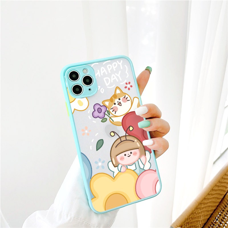 Ốp lưng iphone Bé YuAn nhám viền nổi cong 5/5s/6/6plus/6s/6splus/7/7plus/8/8plus/x/xr/xs/11/12/pro/max/plus/promax | BigBuy360 - bigbuy360.vn